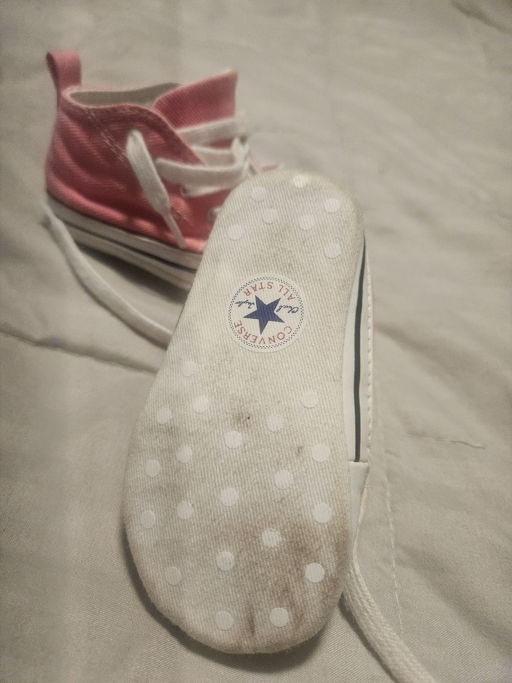 Baby Converse Pink High-Top Canvas Sneakers - Picture 2 of 3